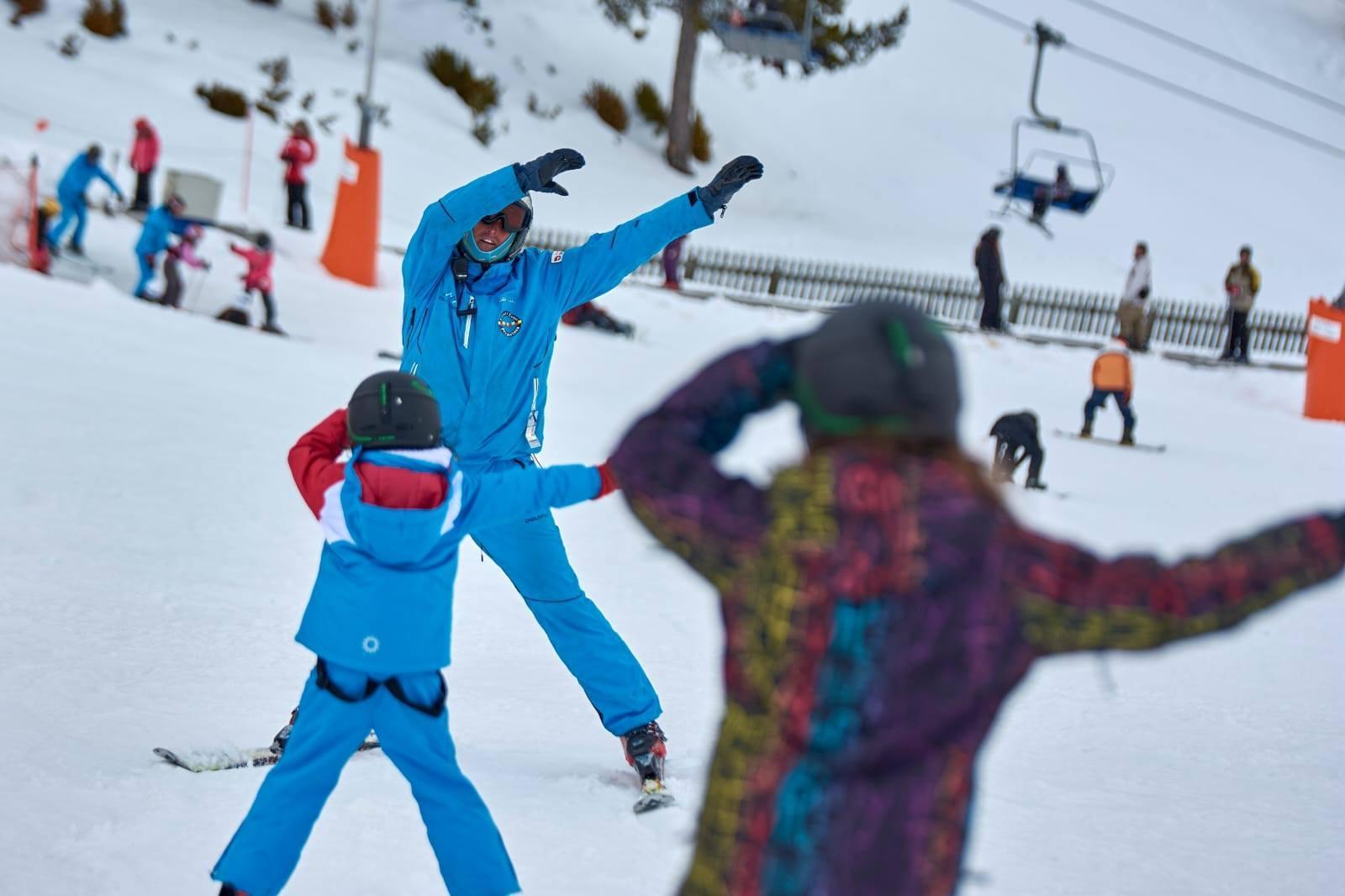 Curset d'esquí flexible per a infants a La Molina